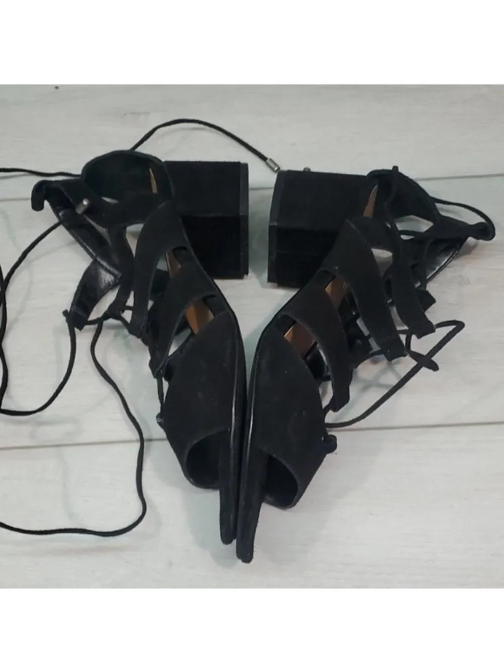 Steve Madden Women HydII Gladiator Lace Up Heels Shoes sz 8M